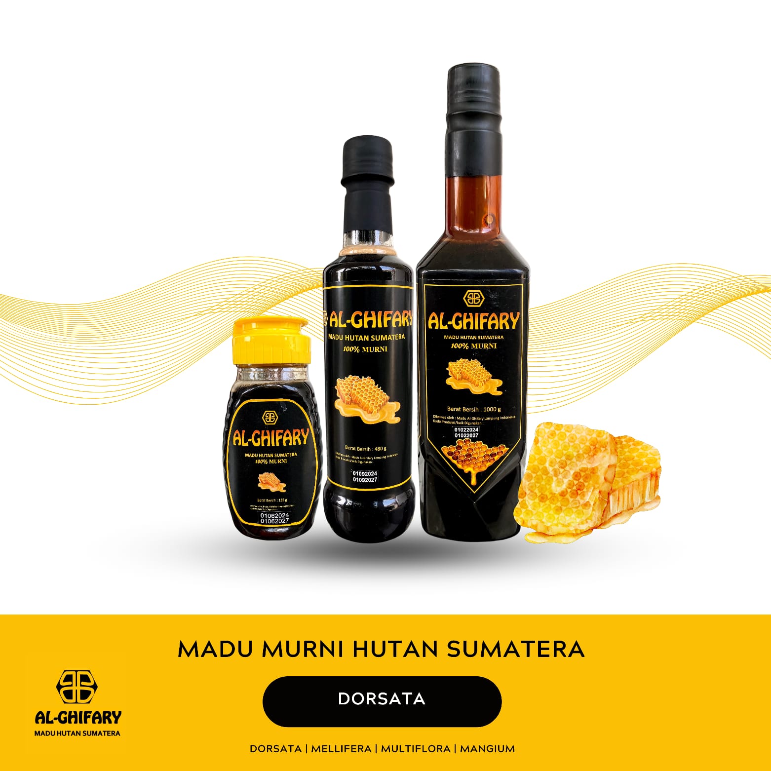 Madu Akasia Dorsata, Multiflora dan Melifera 35ml
