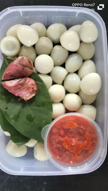 Telur ayam balado isi 8 biji