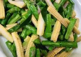 Tumis buncis jagung muda