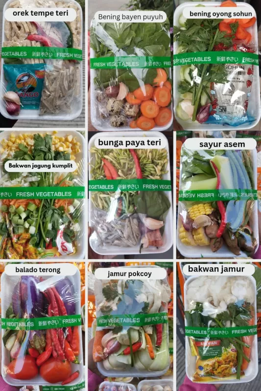Paket sayuran siap masak