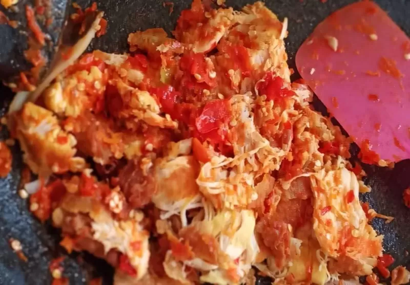 Ayam geprek tanpa nasi
