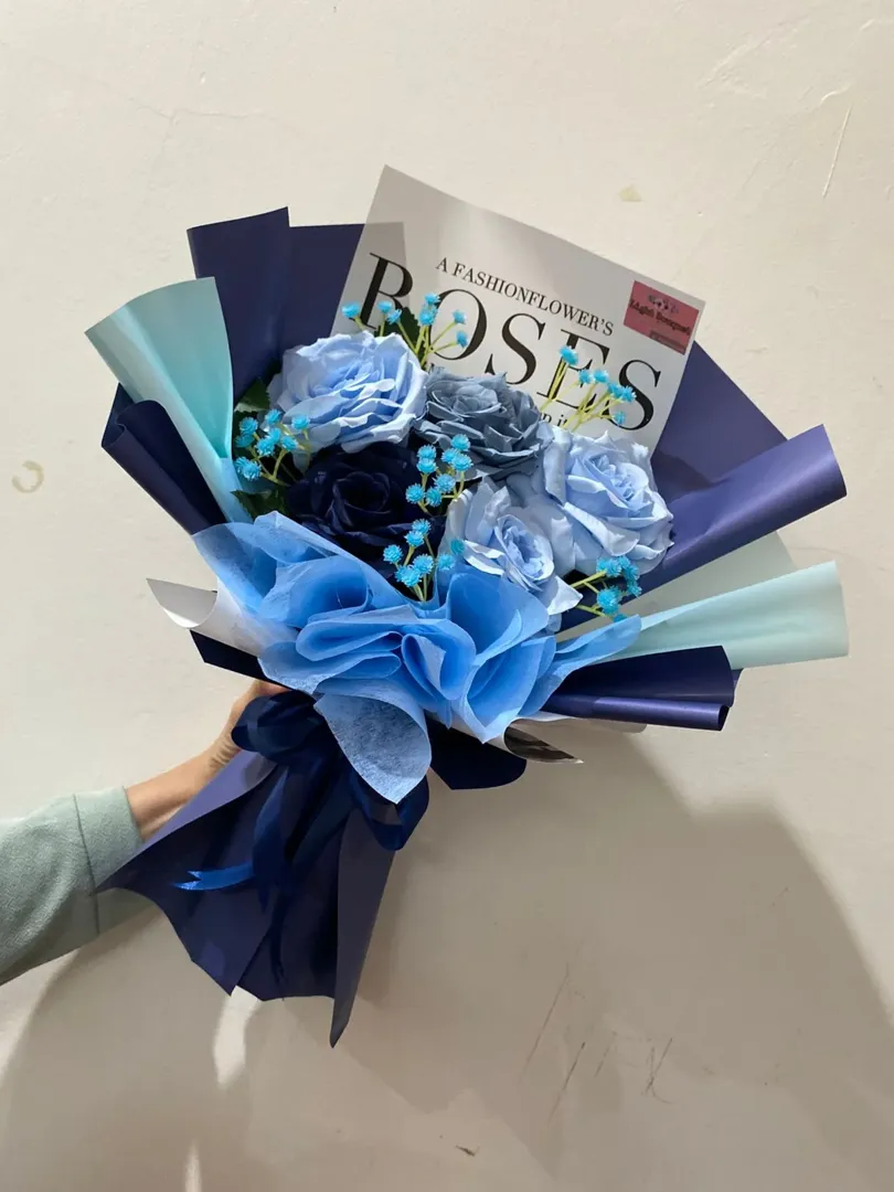 Buket Mawar Biru Premium