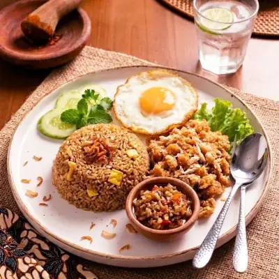 Nasi Goreng Ayam Geprek Telur