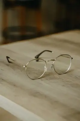 Frame Kacamata Bulat Besi Silver