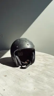Helm Half Face Hitam Doff