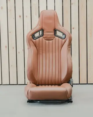 Jok Racing Kulit Coklat