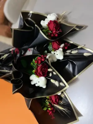 Buket Boneka Wrapping Hitam