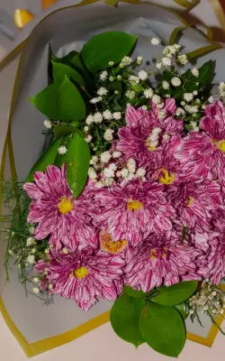 Buket Bunga Krisan Pink