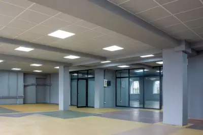 Plafon Kantor Grid + Lampu