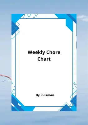 Whorksheet Anak Kids Planner ""Weekly Chore Chart" 3 hal