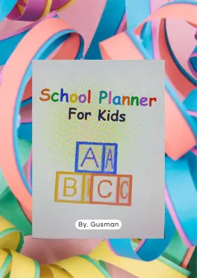 Worksheet Anak Kids Planner "Editable School Planner For Kids" - 38 hal