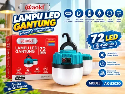 LAMPU EMERGENCY AOKI 72SMD