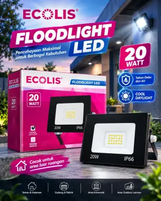 LAMPU TEMBAK ECOLIS 20 WATT