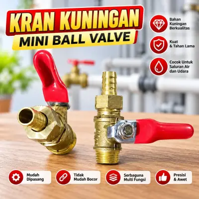 Kran Kompresor 1/4 Kuningan