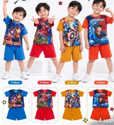 Set anak superhero (1-8th)