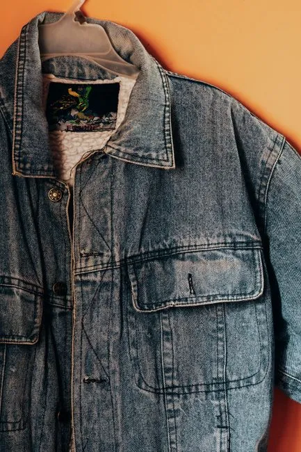 Jaket Denim Pria Oranye