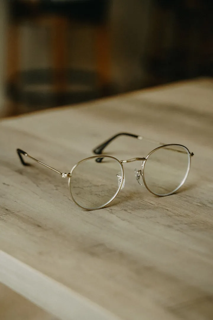 Frame Kacamata Bulat Besi Silver