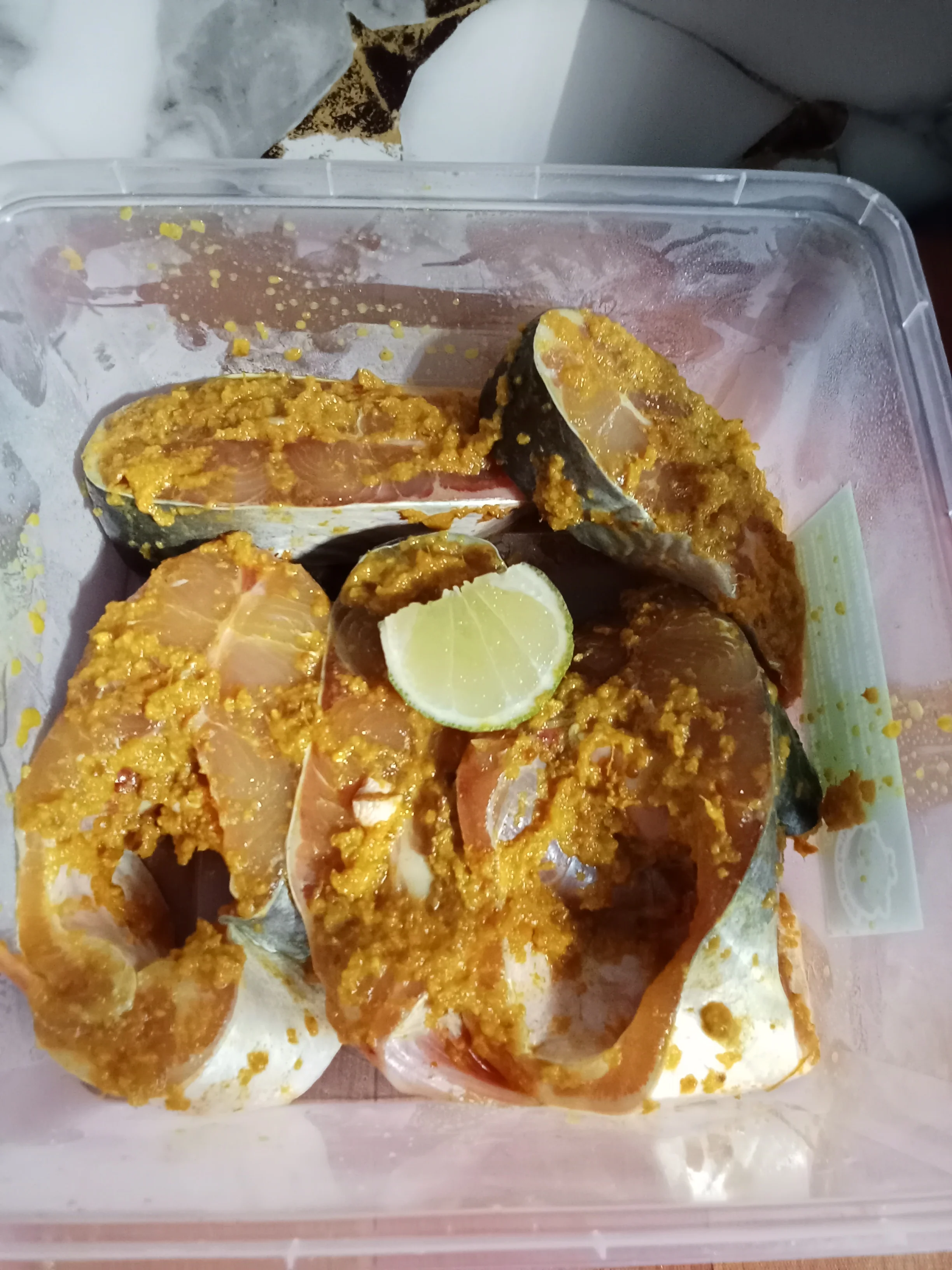 Ikan patin marinasi