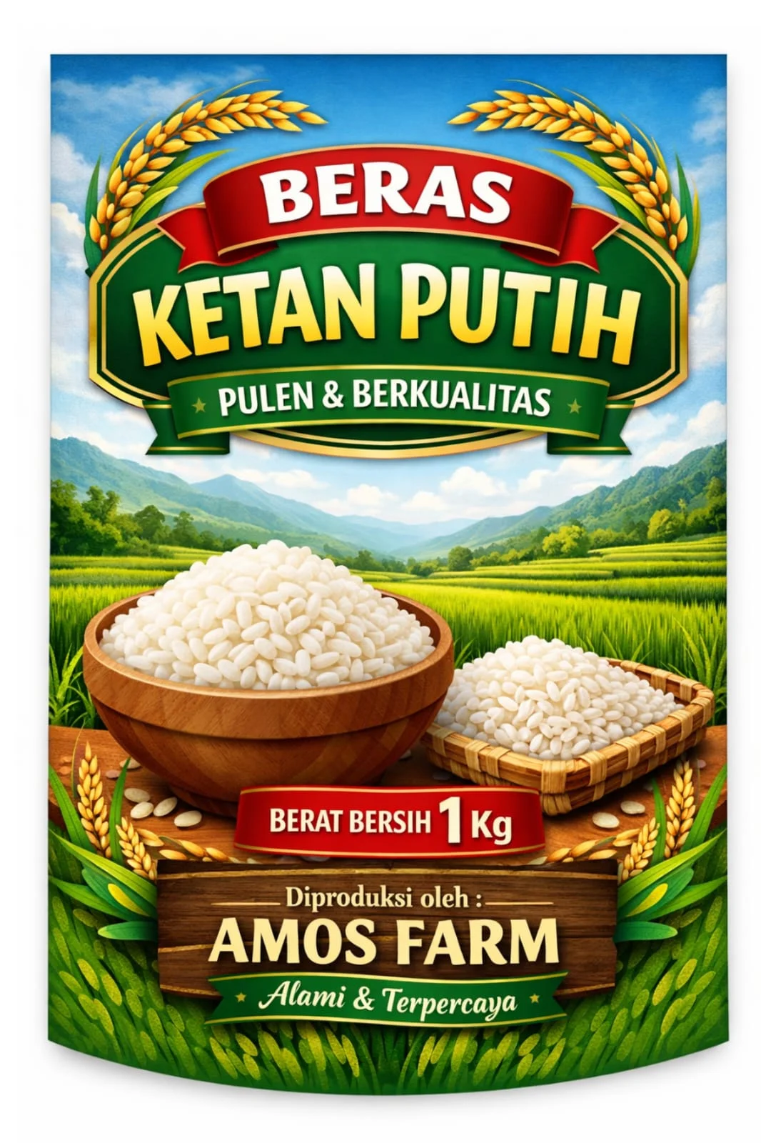 Beras ketan putih 5 kg