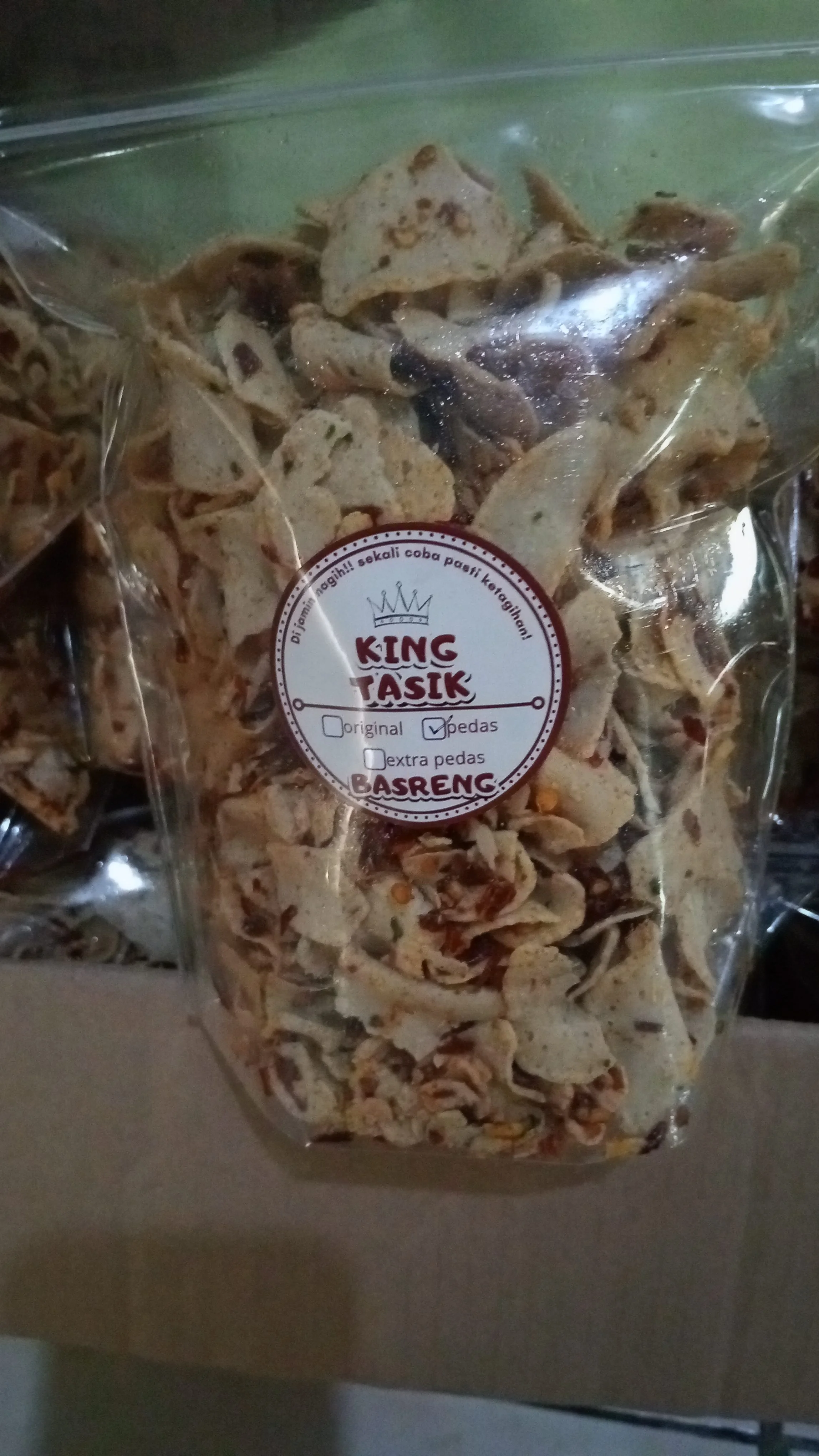 Basreng koin pedas daun jeruk