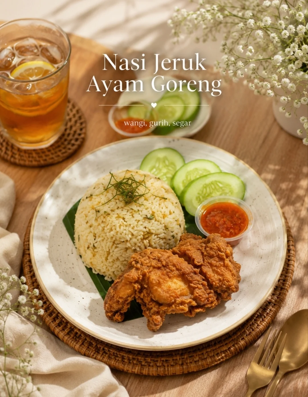 Nasi Daun Jeruk Ayam Goreng
