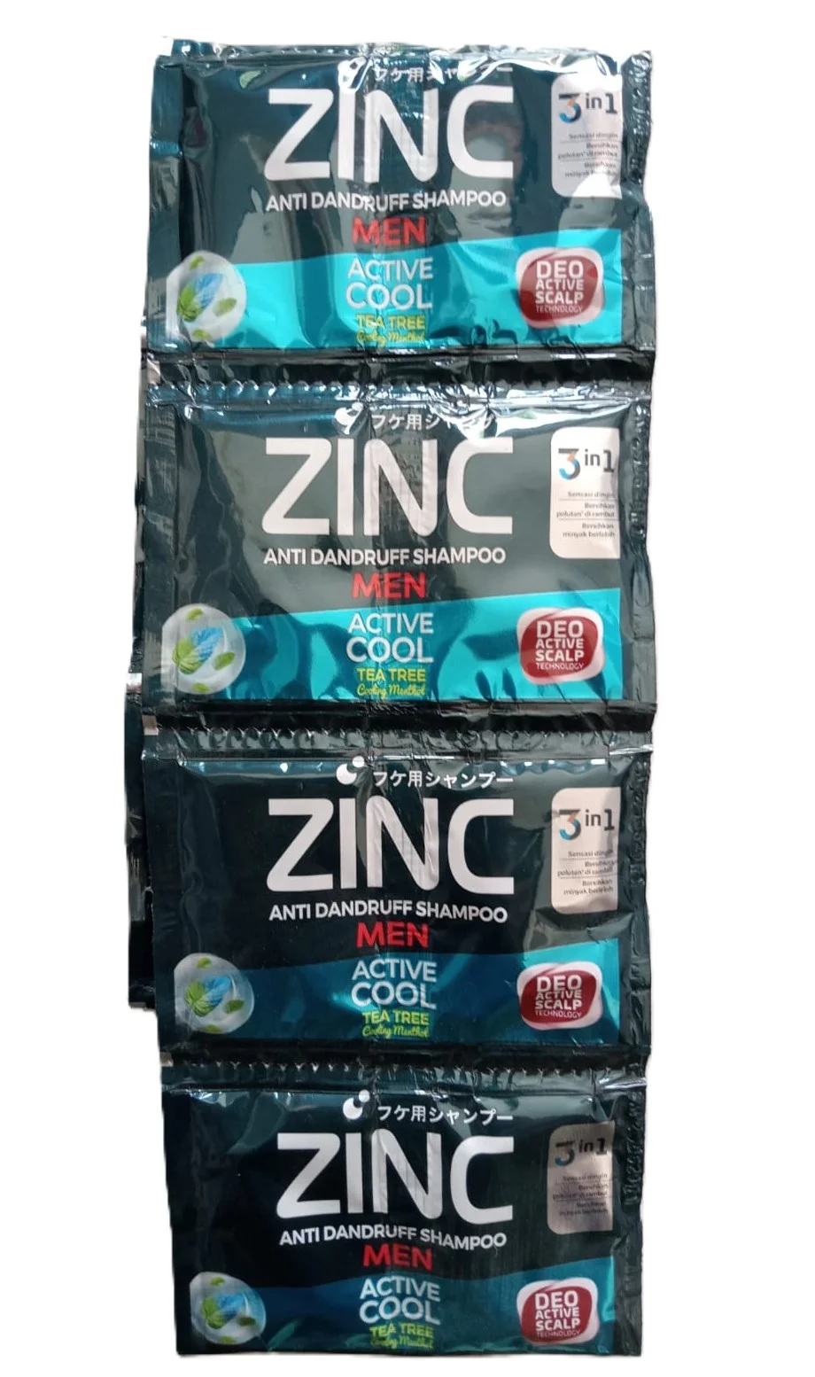 ZINC SAMPO SACHET 10ML ACTIVE COOL