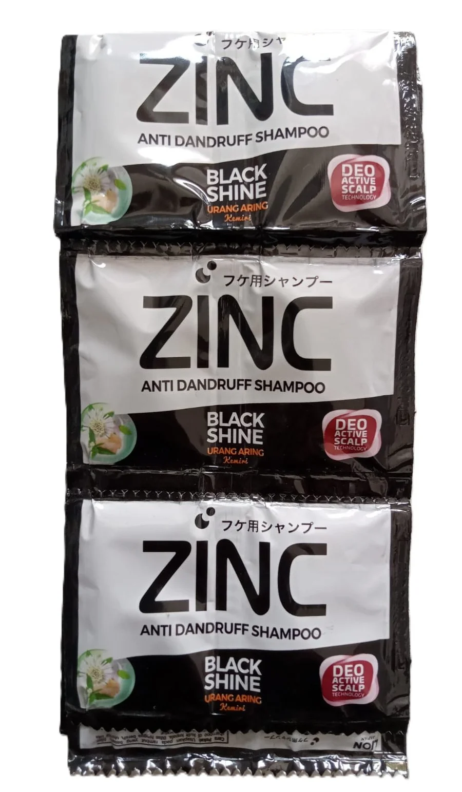 ZINC SAMPO SACHET 10ML BLACK SINE