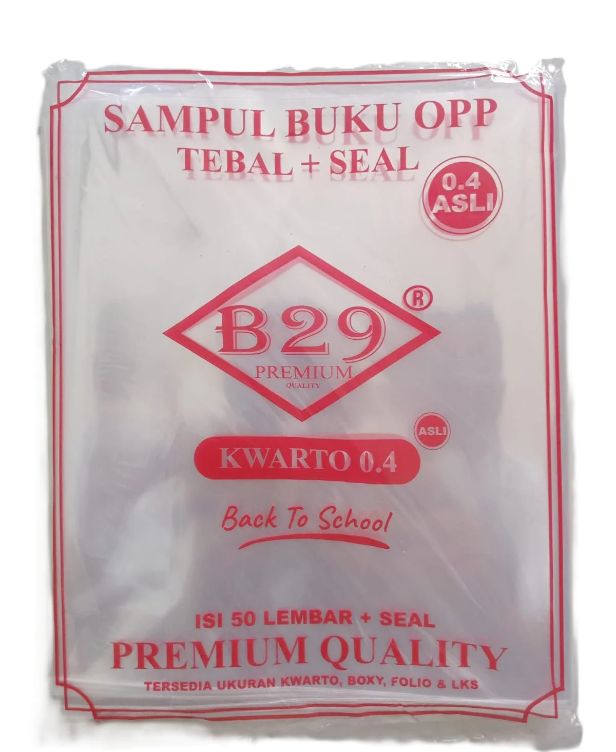 SAMPUL PLASTIK LEM B29 QUARTO