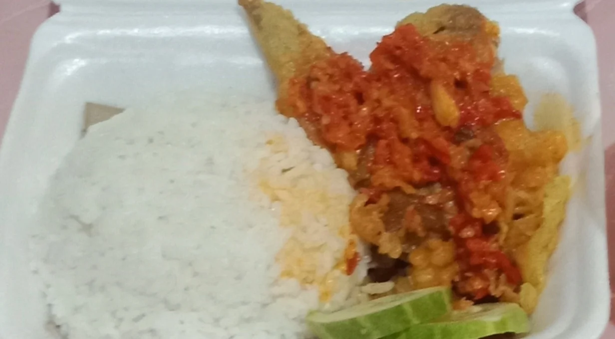 Ayam geprek+nasi