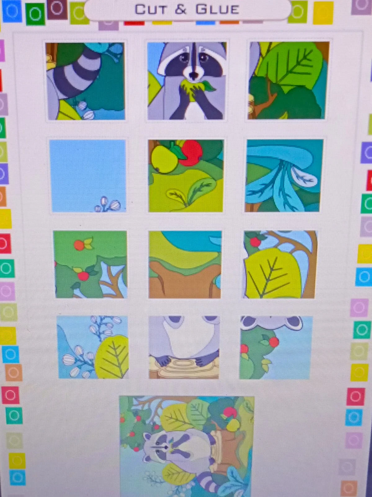 Worksheet Anak "Cut and Glue "