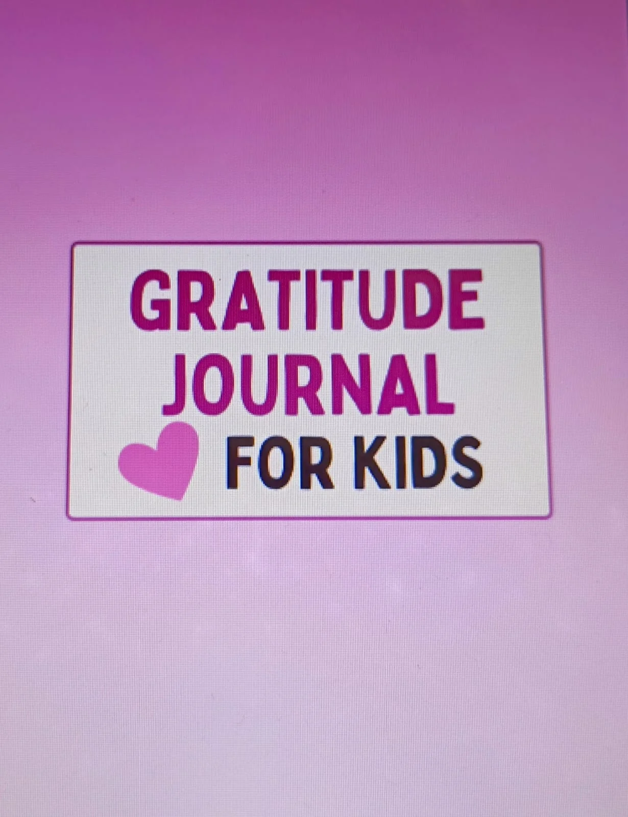 Worksheet Anak "Gratitude Journal For Kids."