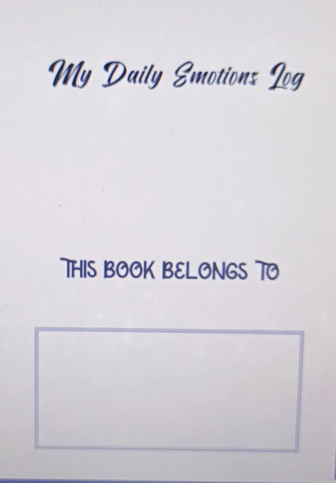 Worksheet Anak "Daily Emotions Logbook" - 3 hal