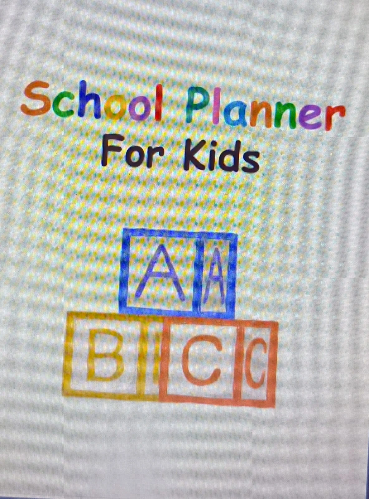 Worksheet Anak "Editable School Planner For Kids" - 38 hal