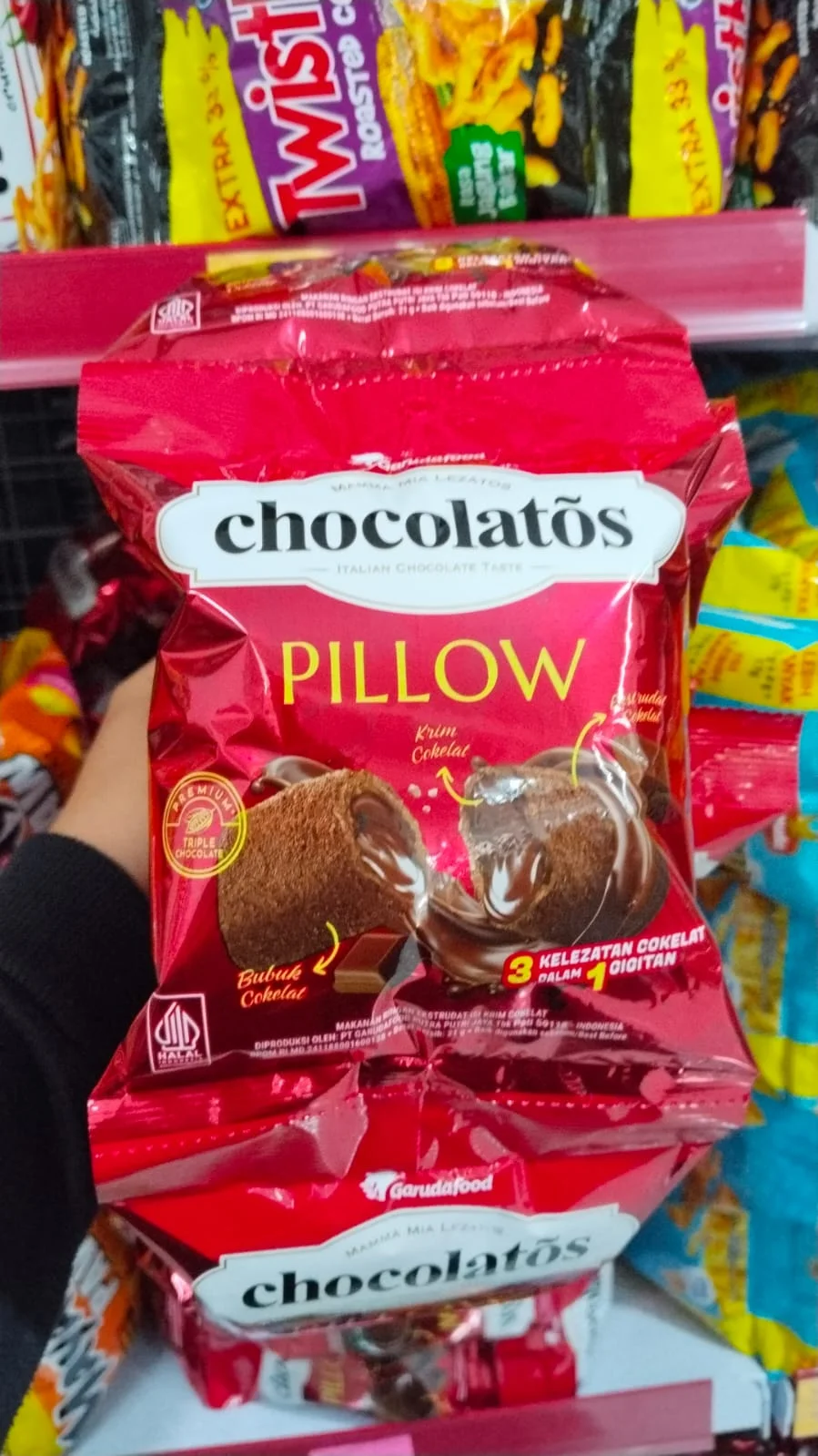 Chocolatos pillow renceng isi 10
