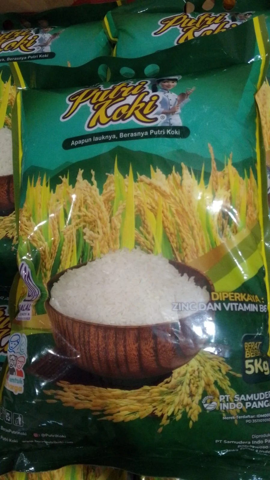 Beras putri koki Hijau Kemasan 5 Kg