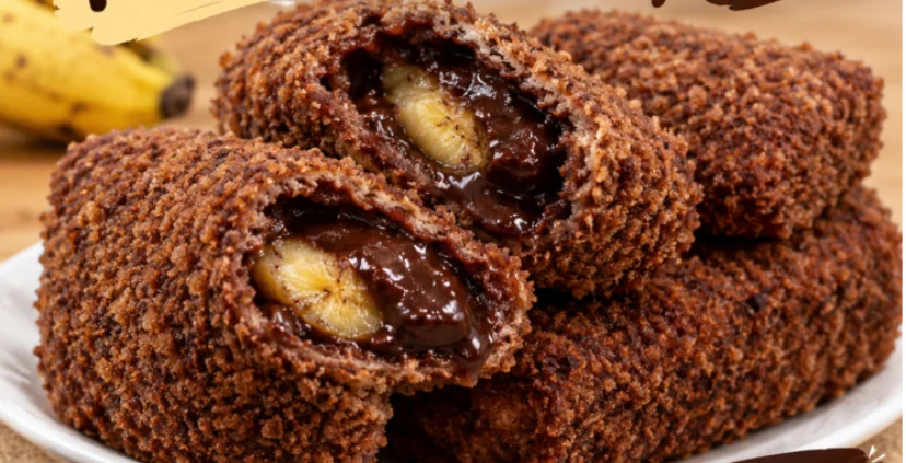Risol pisang coklat / 4 pcs