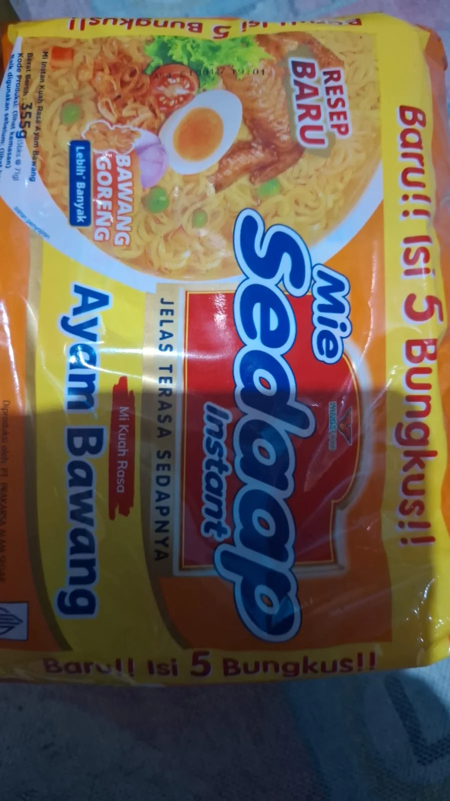 Mie sedap ayam bawang isi 5