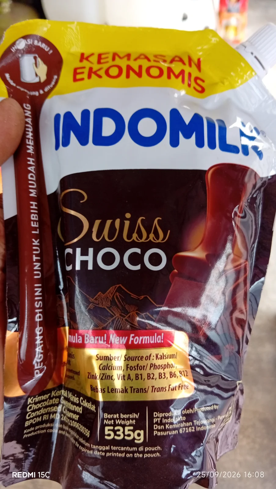 Susu indomilk coklat pouch 535g