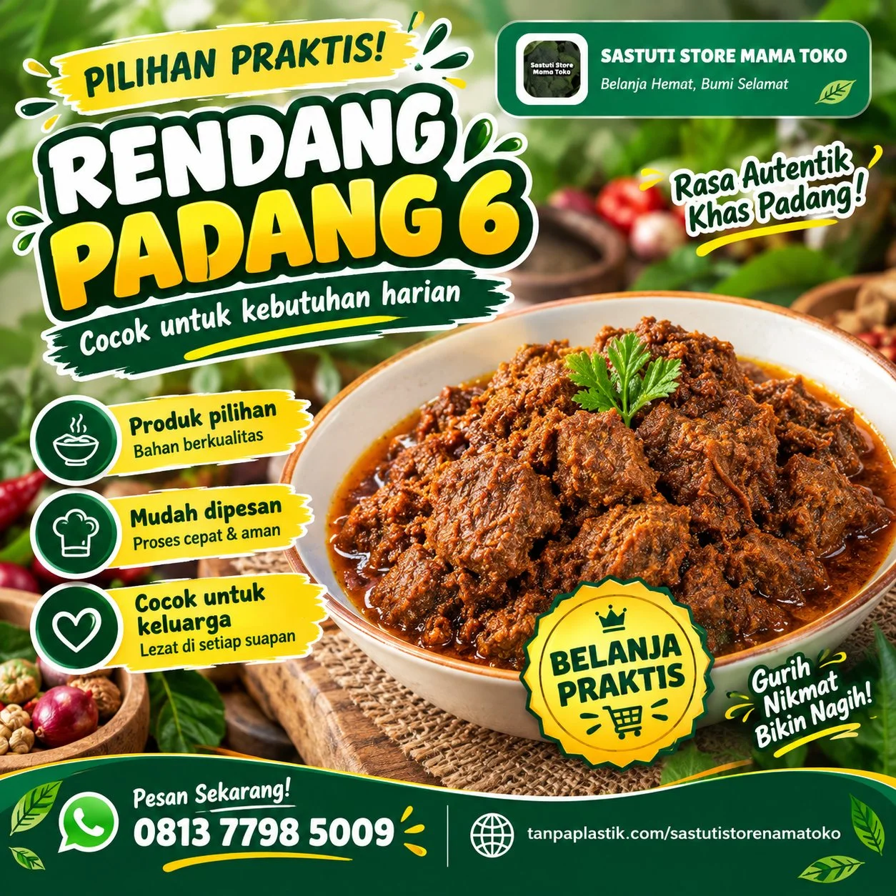Rendang padang 4 potong