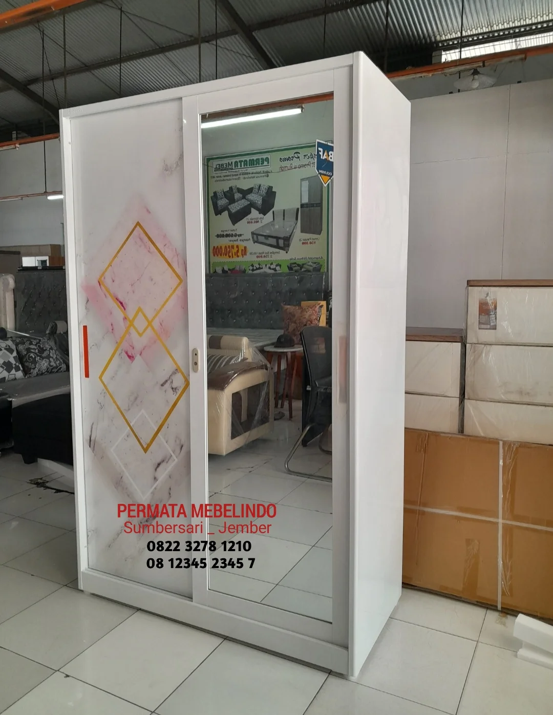 Lemari Slidding Besi 120