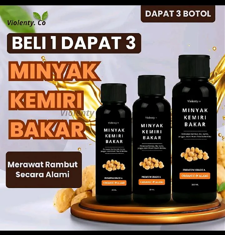 Minyak kemiri bakar penumbuh rambut menjadi lebat