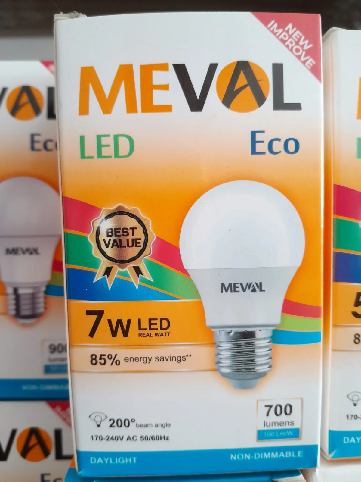 Lampu LED 7W Meval cahaya putih