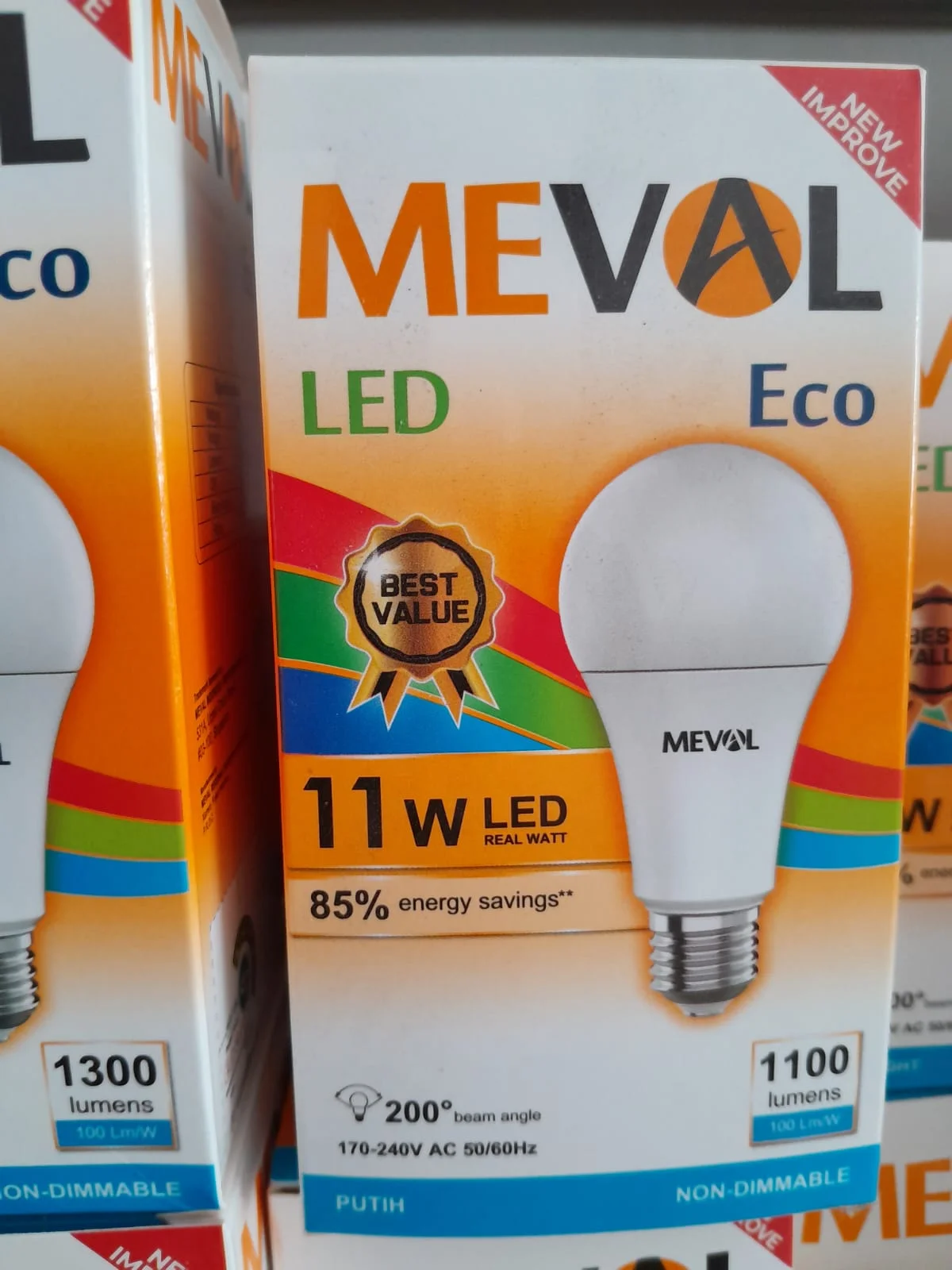 Lampu LED Meval 11W cahaya putih