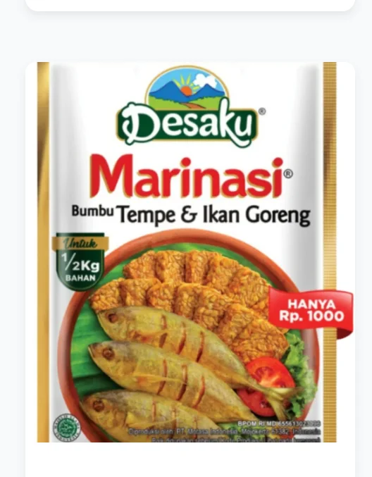 Desaku Marinasi Bumbu Tempe Dan Ikan Goreng