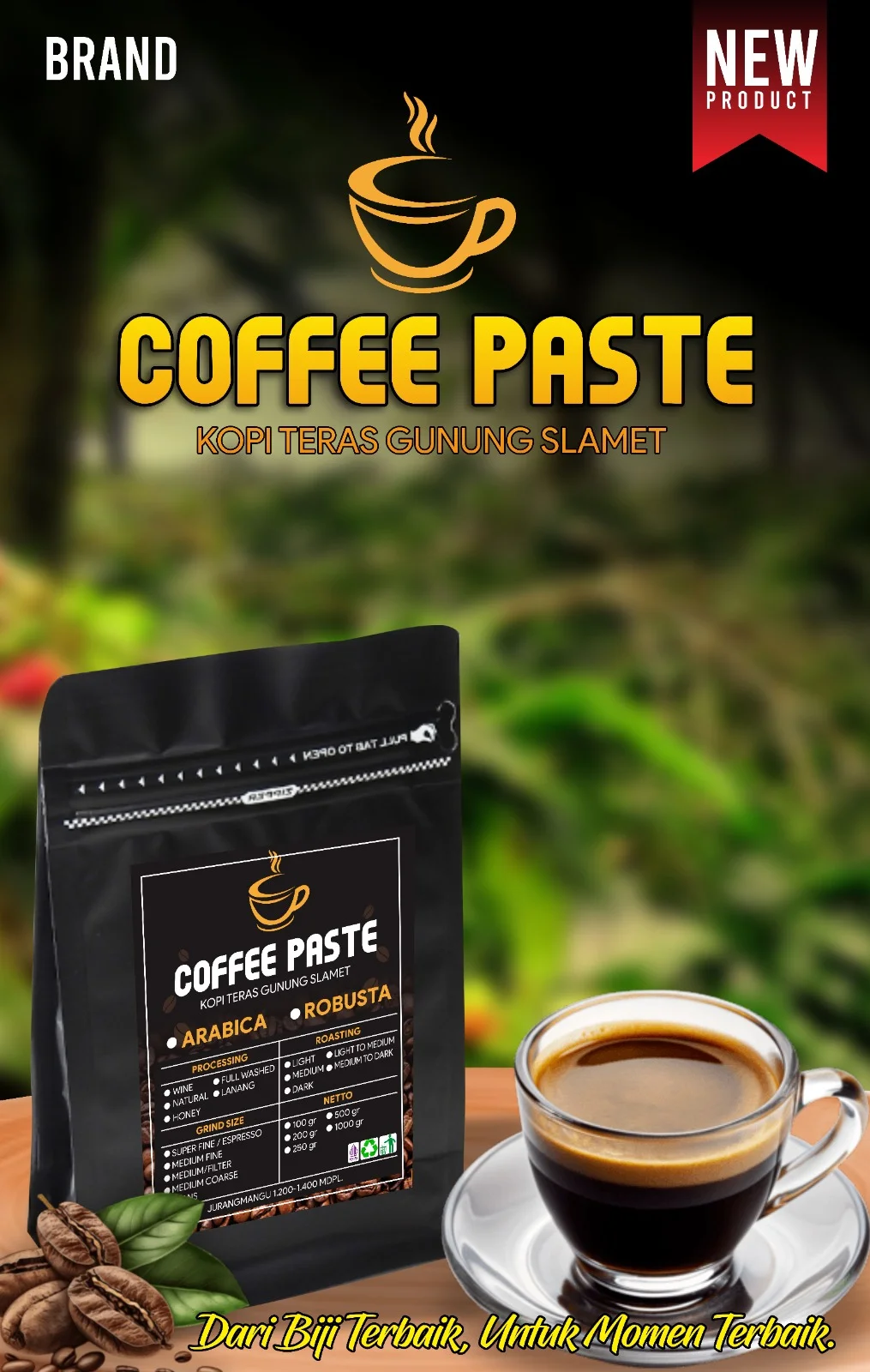 COFFEE PASTE Bubuk Kopi Arabica Wine 4 pcs x250 gr