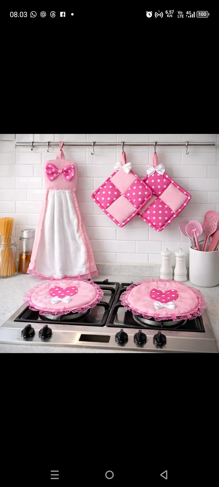 Set dapur pink