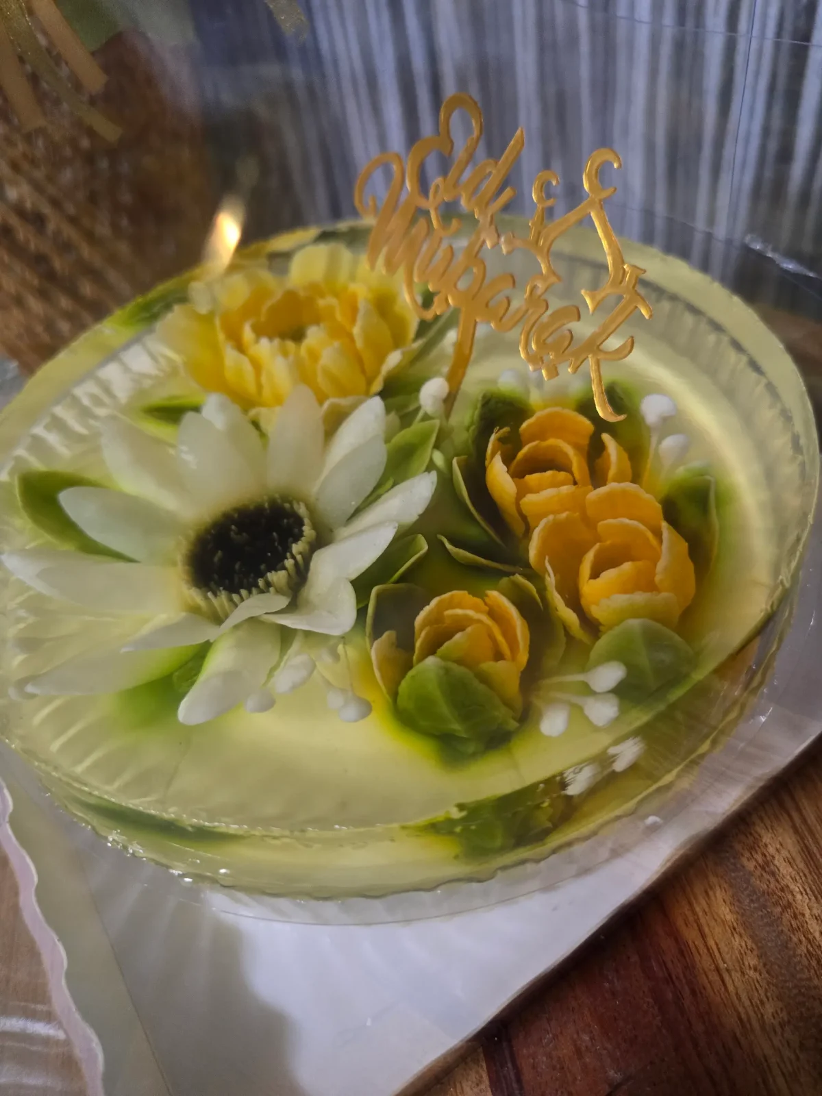 Puding art tema Bunga Teratai (PO 2 hr) hanya melayani Kota Surakarta, Klaten, Yogja, Boyolali, Semarang.