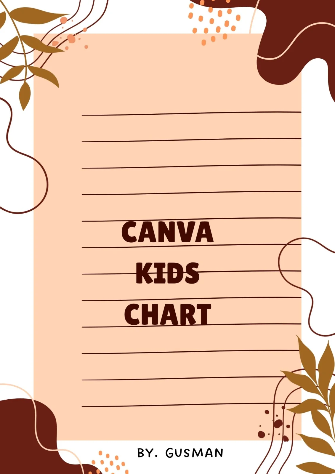 Worksheet Anak  Kids Planner  " Canva Kids Chart " - 8 hal