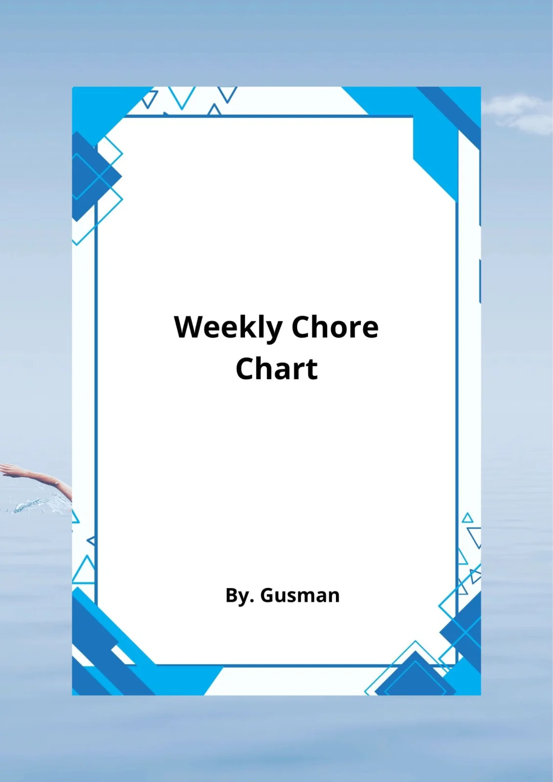 Whorksheet Anak Kids Planner ""Weekly Chore Chart" 3 hal