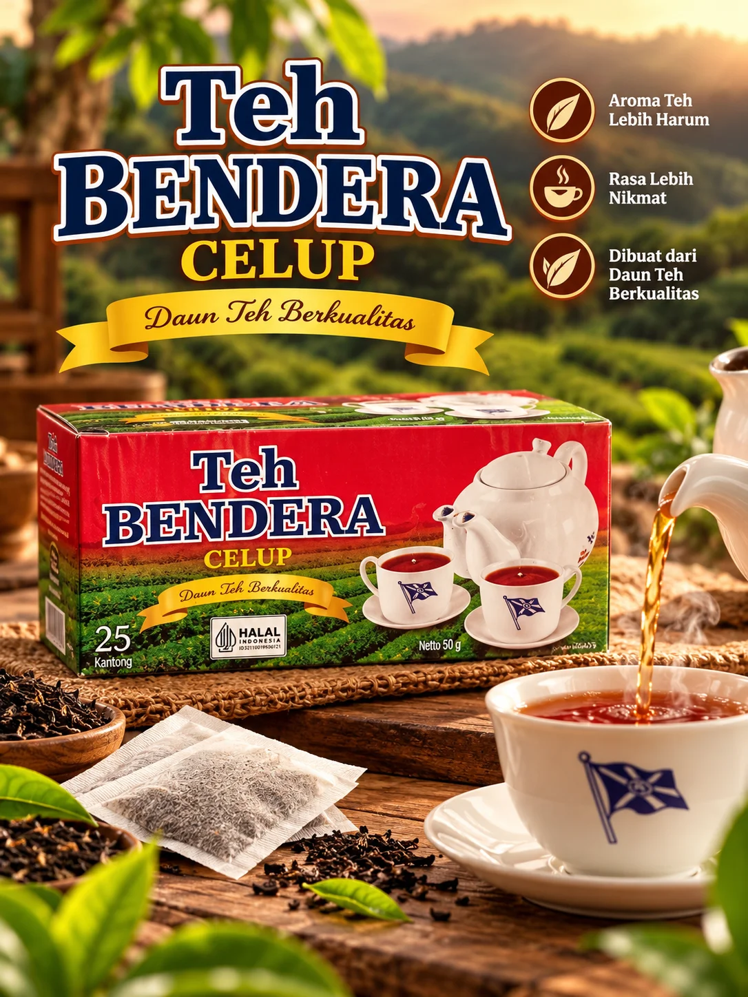 Teh bendera isi 48pcs